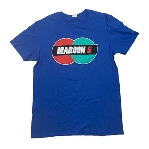 Maroon 5 2019 tour merchandise front back graphic t shirt